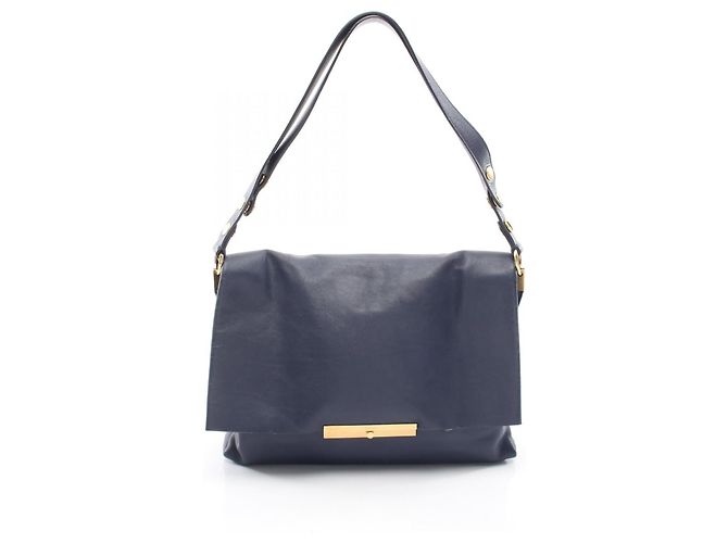 Céline Bolsa de ombro CELINE Blade em couro Azul