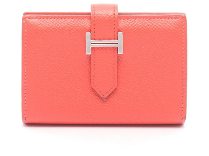 Hermès Bearn Mini Leder Kartenetui Rot