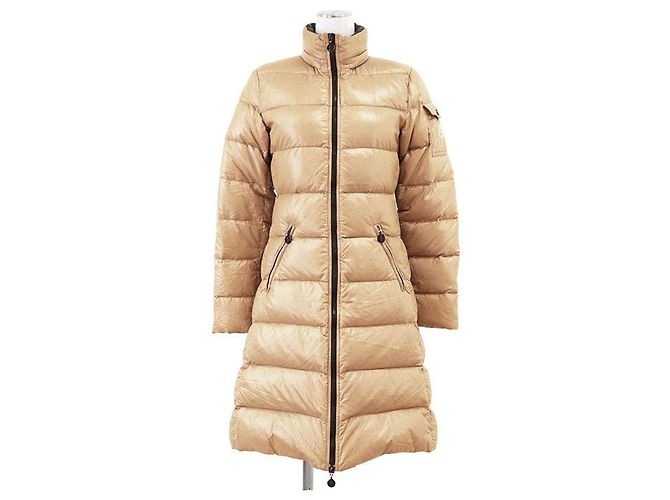 Moncler MOKA Nylon Down Coat Beige Camel
