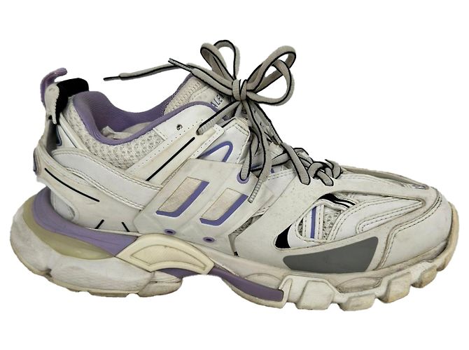 Baskets Track Balenciaga en polyuréthane blanc et lilas