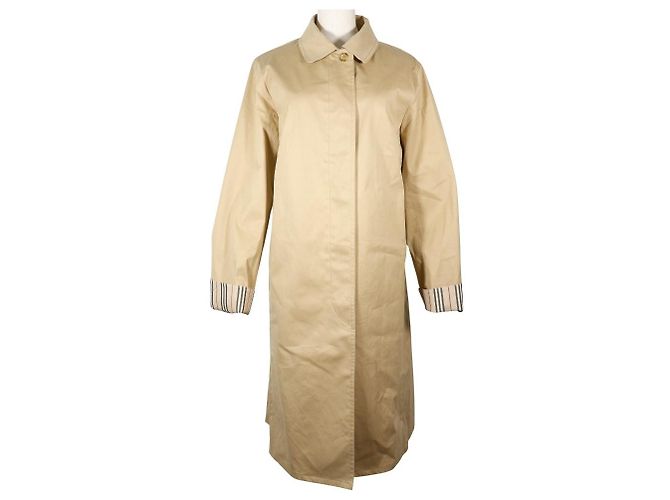 Abrigo de algodón y poliuretano Burberry Beige