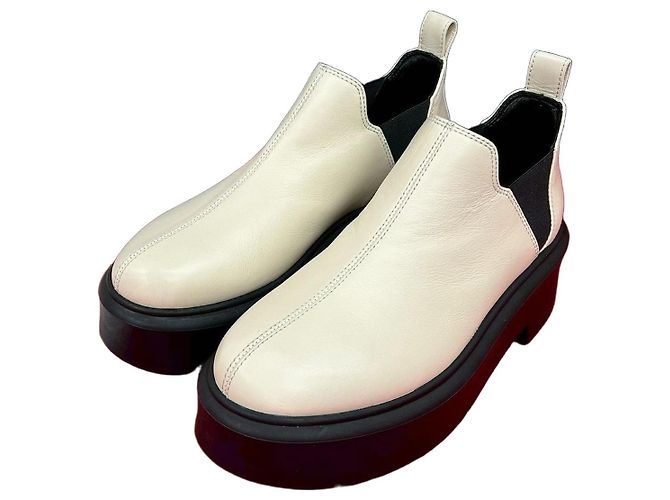 Stivali in pelle THE ROW Nero Bianco