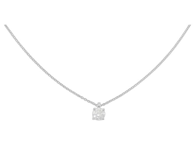 Autre Marque Diamant-Halskette PT900 PT850 Silber