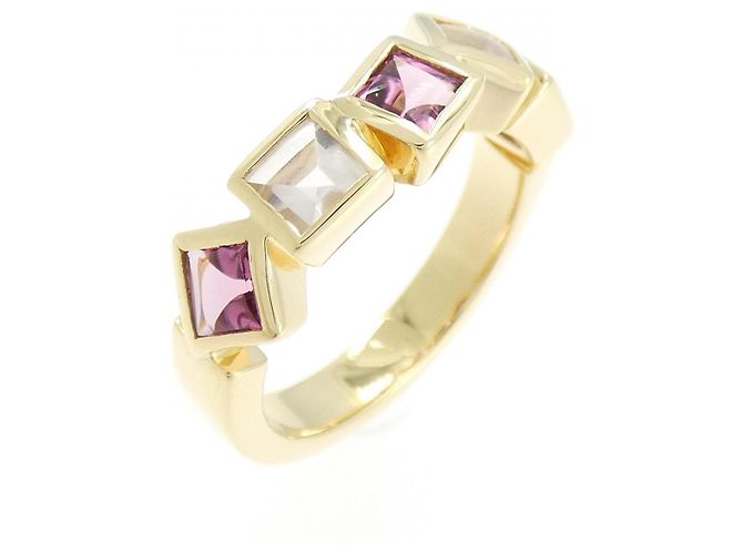 Autre Marque Anillo Luviada Au750 Topacio de Cuarzo Dorado