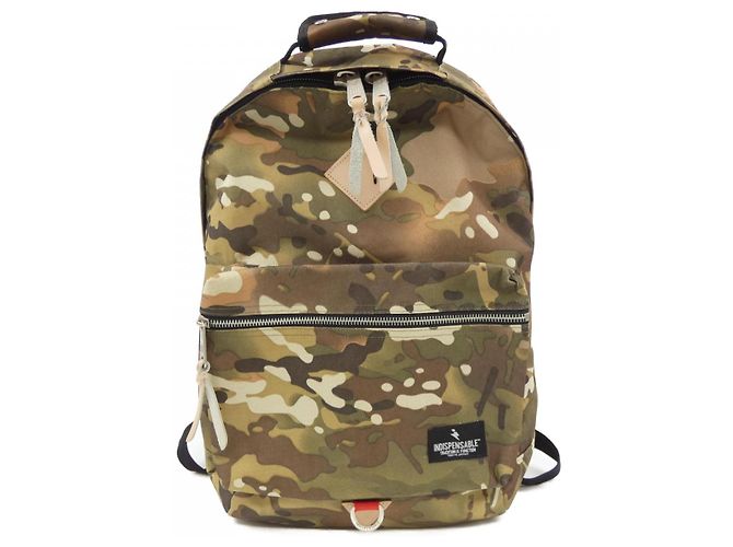 Autre Marque INDISPENSABLE Nylon Backpack Brown Green