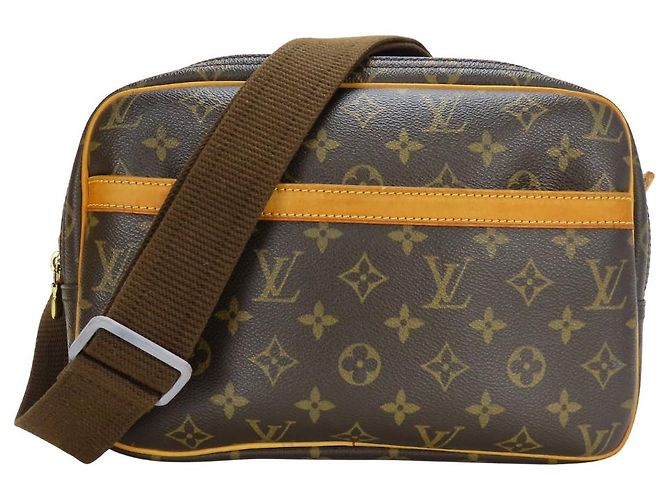 Bolso de hombro Louis Vuitton Reporter PM Monogram Castaño