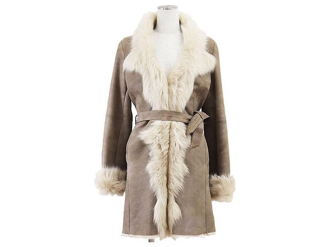 Autre Marque Shearling-Mantel NORTH BEACH Braun