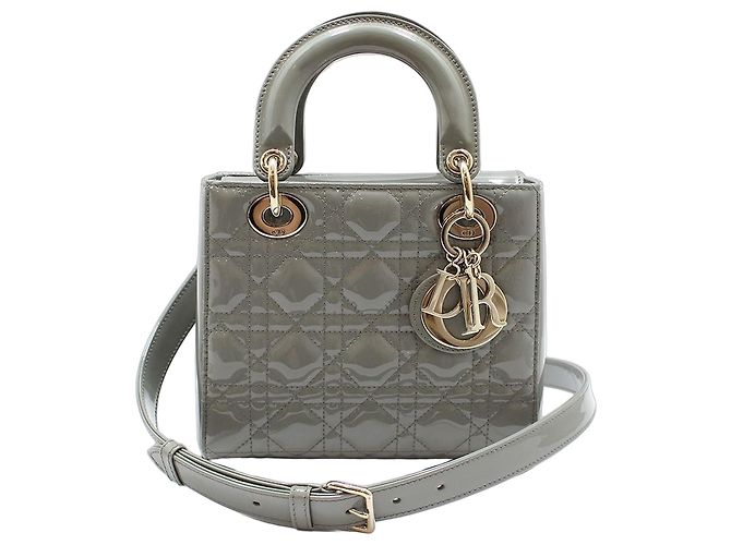 Bolsa de ombro pequena Lady Dior Marrom