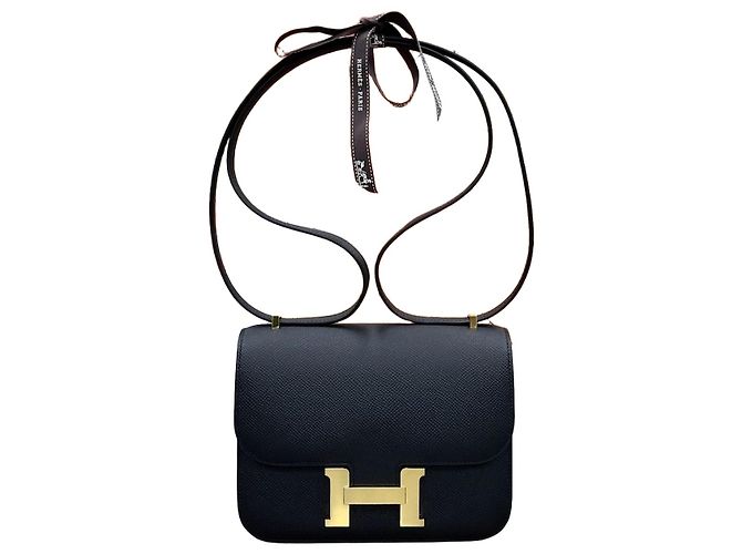 Hermès Constances Mini Epsom Black Gold Stamp