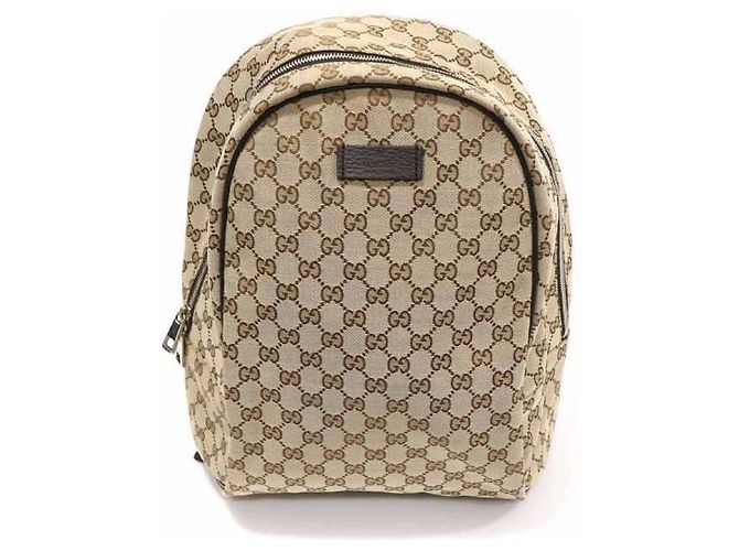 Gucci GG Supreme Jacquard Canvas Backpack Brown