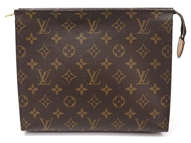 Louis Vuitton Pochette Toilette Monogram Canvas Clutch