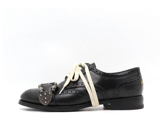 Gucci Schwarze Leder Brogue Queer Core Herrenschuhe