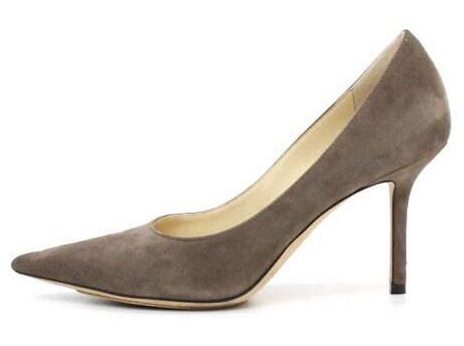 Jimmy Choo Scarpins de camurça marrom para mulheres