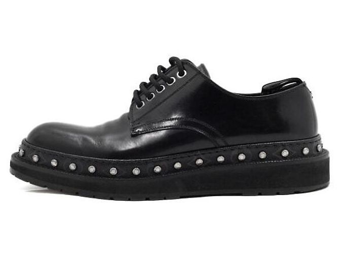 Louis Vuitton Black Monogram Stud Derby Shoes