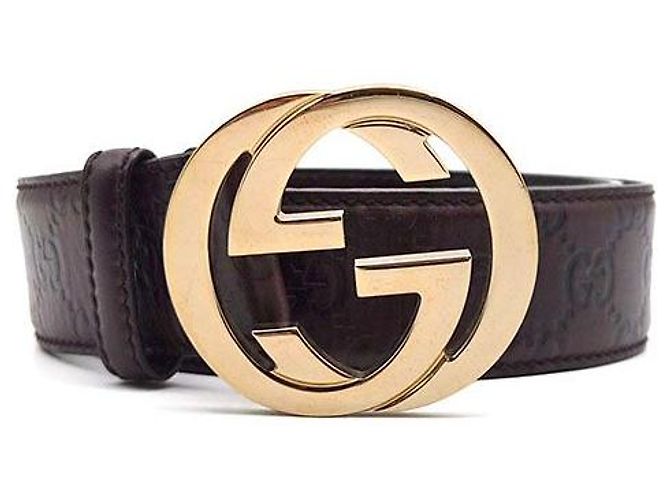 Gucci Interlocking Belt Brown