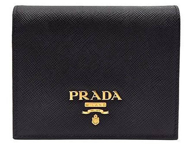 Prada Saffiano Leather Wallet Black