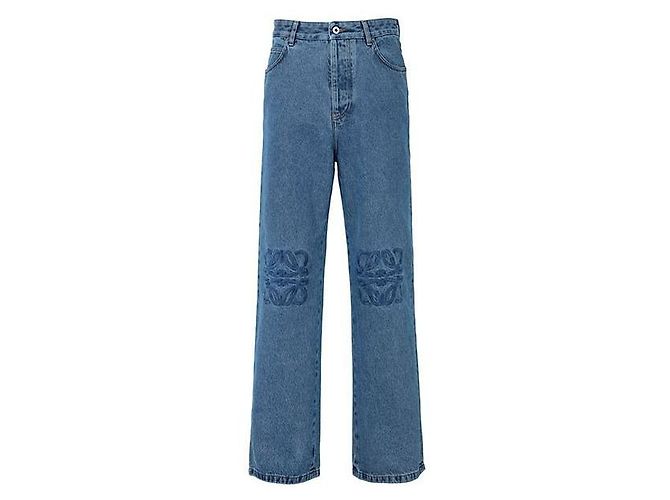 Loewe Baggy-Jeans mit Anagram-Logo-Patch in Indigoblau