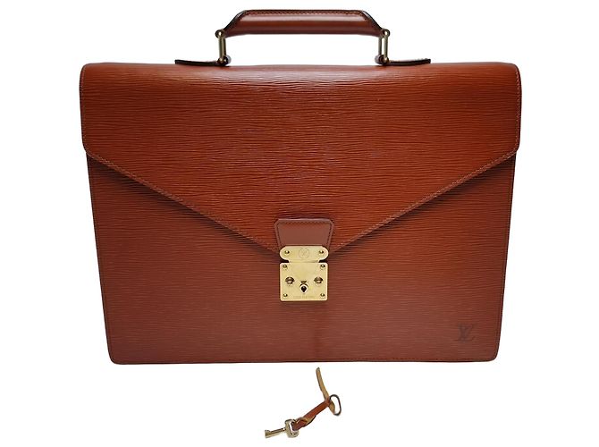 Louis Vuitton Pasta de Documentos Epi Marrom