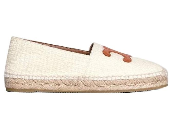 Céline Espadrilles rasas com patch Triomphe assinatura