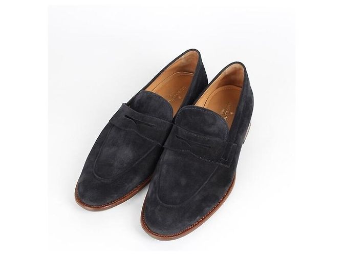Louis Vuitton Wildleder-Loafer mit Logo Braun