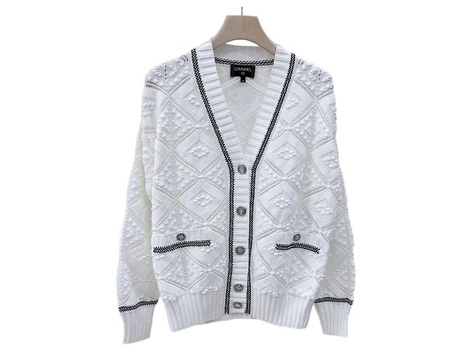 Chanel Strickjacke aus Kaschmir für Damen Weiß