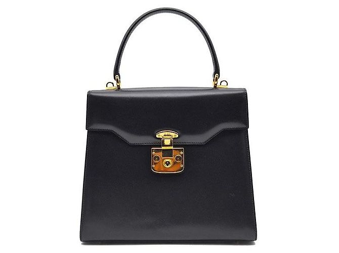 Gucci Borsa Tote con Manico e Tracolla Lady Lock Nero