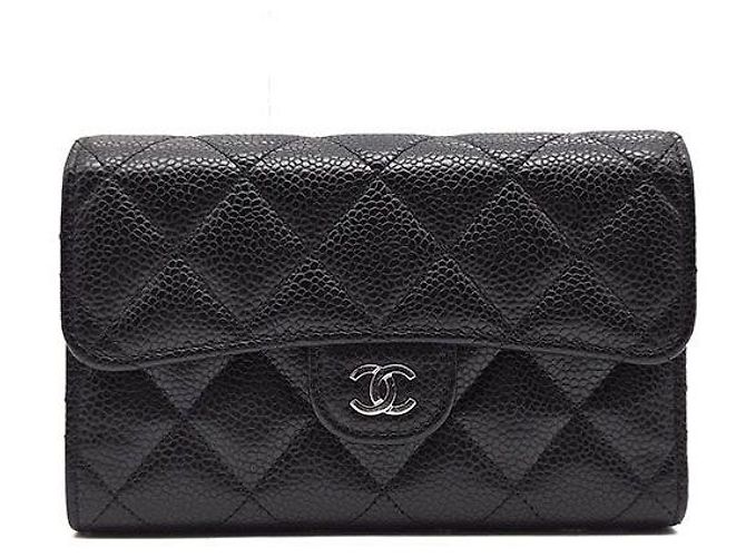 Chanel Caviar Medium Wallet Black