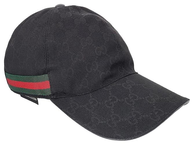 Gucci Canvas Web Loop Baseball Cap Black