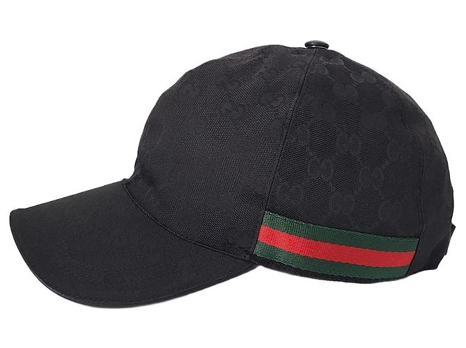 Gucci Cappellino da baseball GG Canvas Web Loop nero 