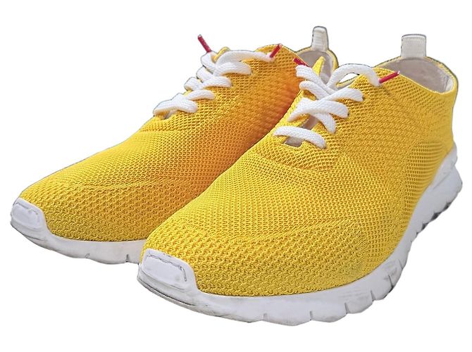 Kiton Baskets en maille de coton Jaune