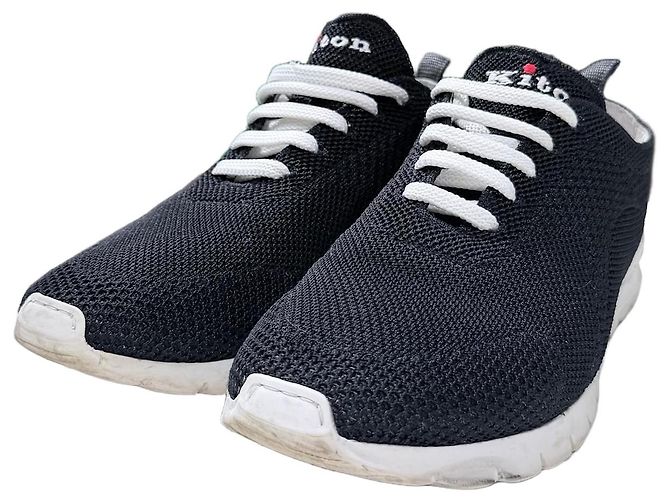 Kiton Cotton Mesh Sneakers Black