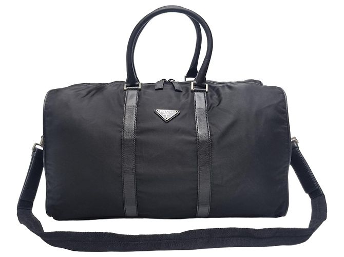 Prada Borsa Boston, Borsa da Viaggio, Borsa da Golf (Grade Unisex, Tracolla inclusa) Nero