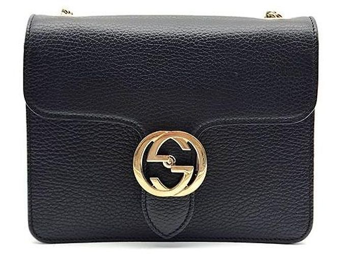 Gucci Bolsa Transversal Interlocking GG Preto