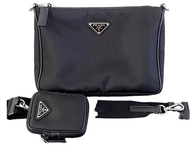 Prada Nylon Black Shoulder Bag Messenger Bag