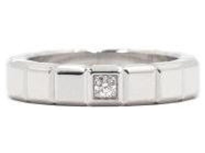 Chopard White Gold Carat Diamond Ice Cube Medium Ring Silvery