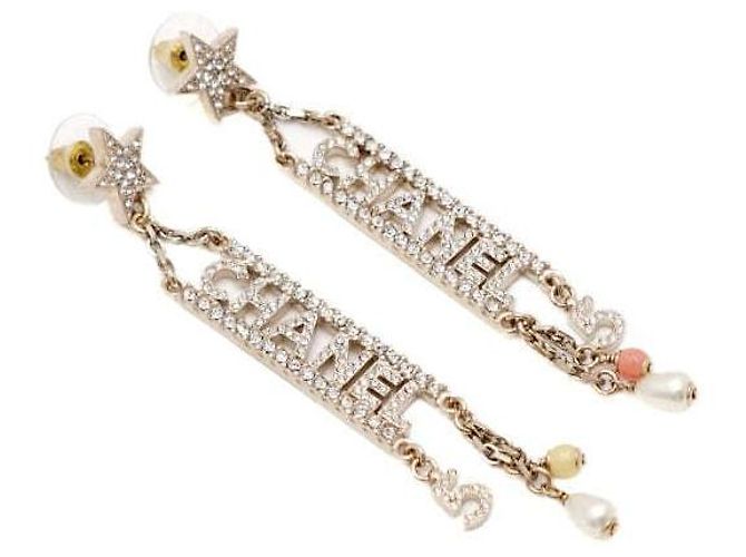 Chanel Orecchini pendenti Crystal Initial Logo Season Multicolore