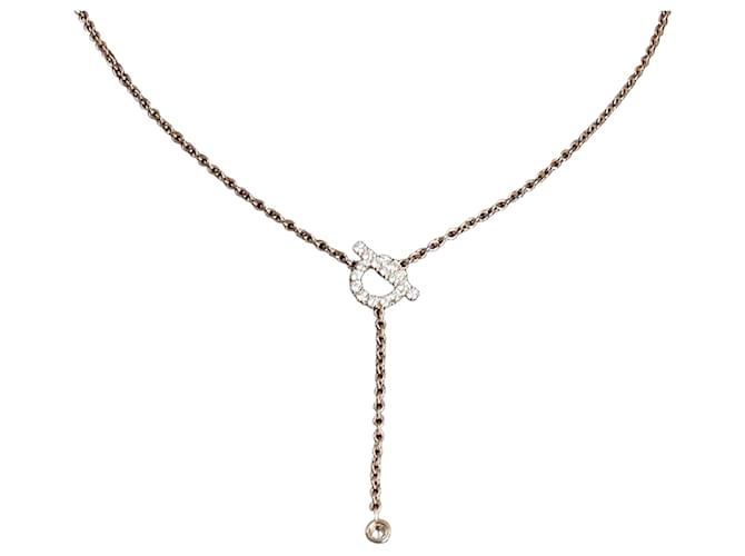Hermès Collier lariat Finesse en or rose et diamants 
