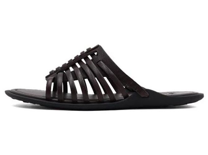 Miu Miu Sandali e ciabatte in pelle Napa marrone da donna