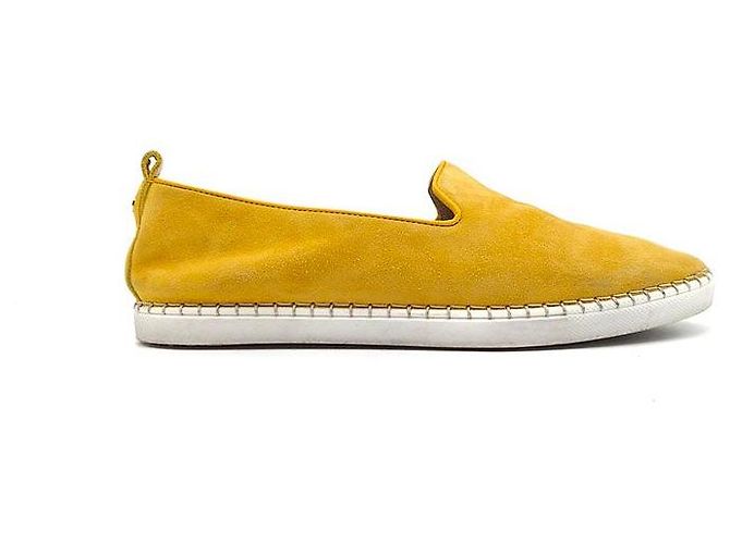 Hermès Mocasines de ante Amarillo