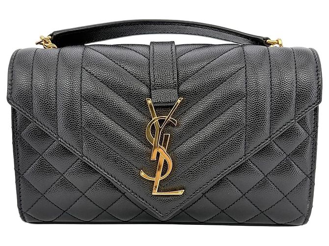 Saint Laurent Monogram Chain Small Shoulder Bag Black