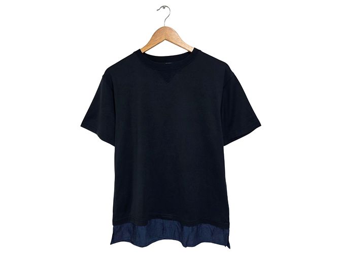 Dior Layered Kurzarm-T-Shirt Blau