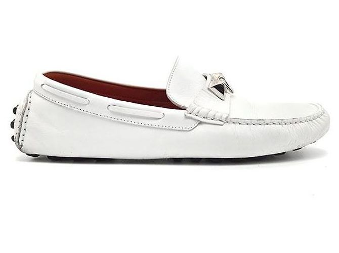 Hermès Mocassin de conduite Blanc