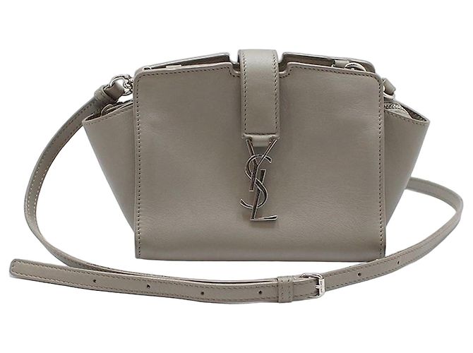 Saint Laurent Mini borsa cabas a tracolla Monogram Toy Marrone