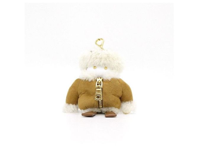 Prada Portachiavi e charm per borsa in shearling Soft Robot Multicolore
