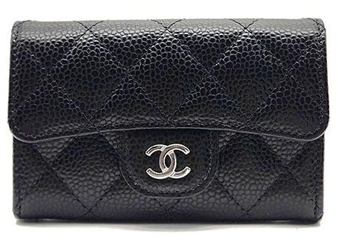 Chanel Caviar Card Holder Black