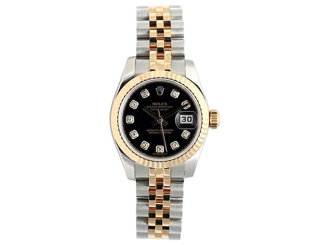 Rolex Orologio combinato da donna Datejust Original Black Diamond New Model Nero