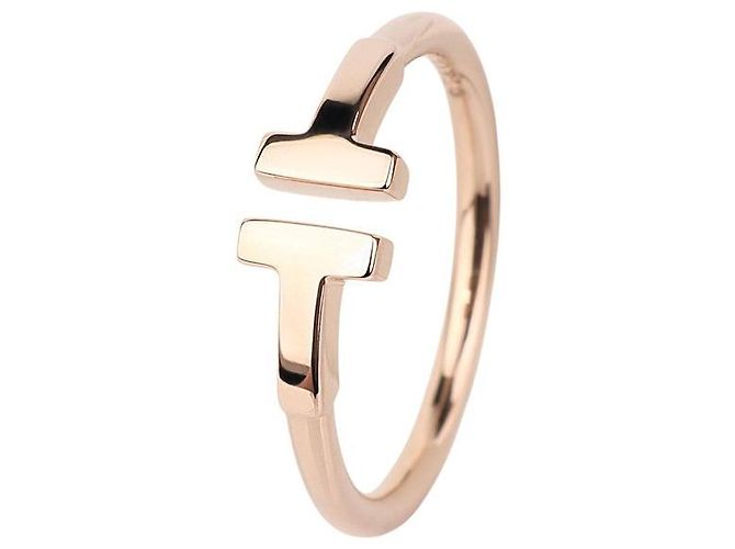 Tiffany & Co Roségold Drahtring Größe Pink