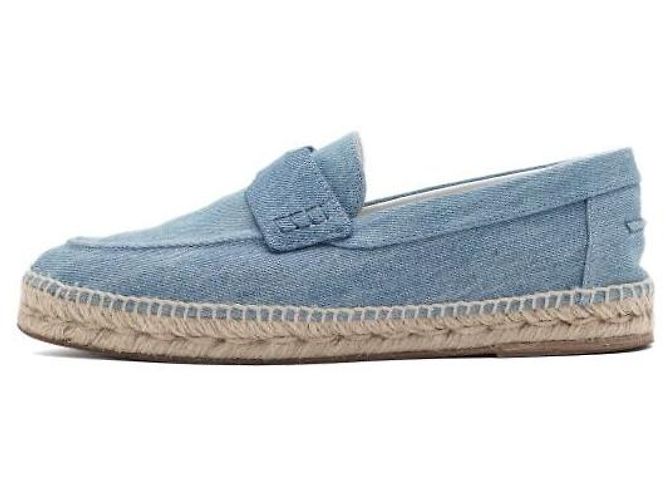 Hermès Sneaker espadrilles in denim Blue Clair Trip da uomo