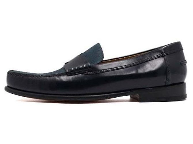Hermès Mocassini in pelle di vitello blu navy da uomo