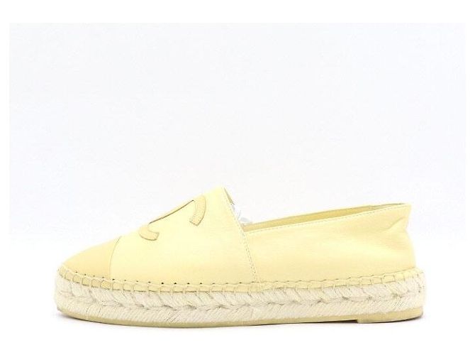 Chanel Sneaker espadrilles in pelle gialla Giallo